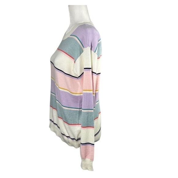 Splendid NWT ! XSmall Multicolored Shore Striped Ribbed Pullover Sweater - Picture 5 of 13